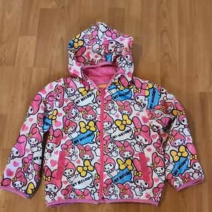 Colorful Cartoon Print Hooded Jacket